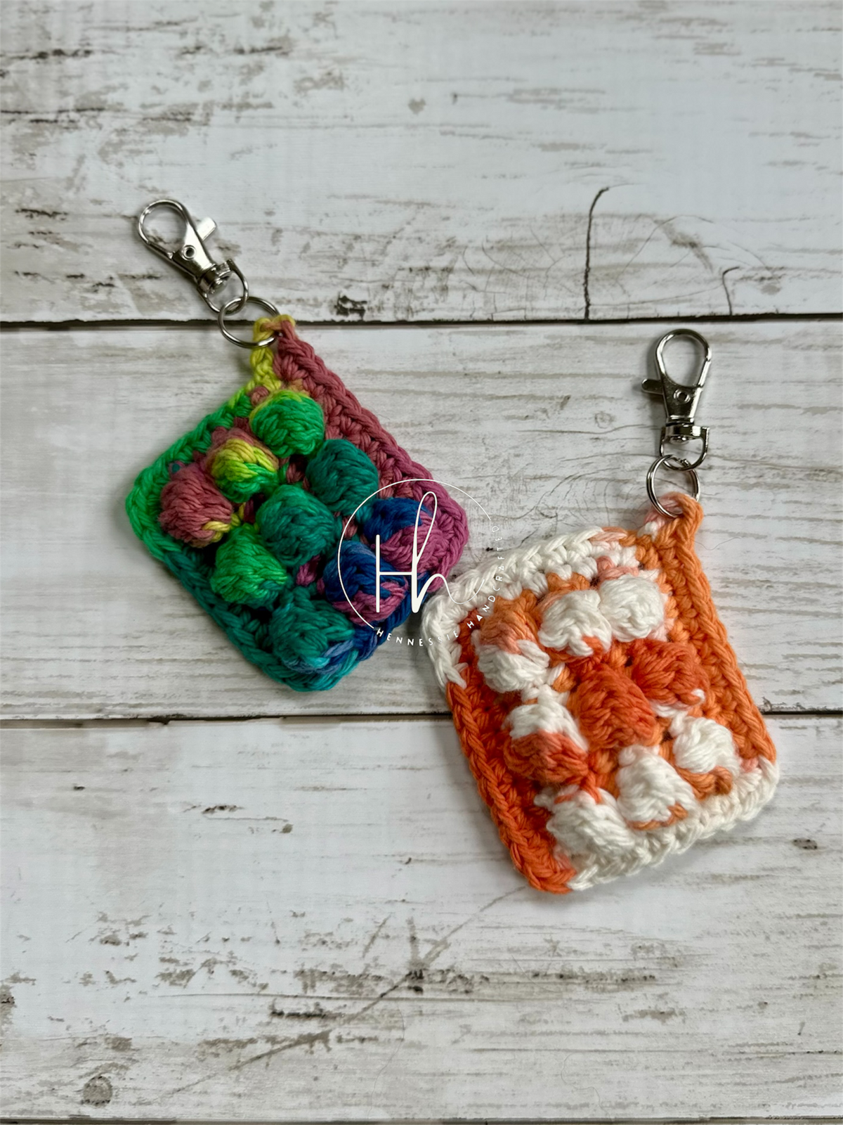 Crochet Bobble Fidget Keychain | Quiet Sensory Bag Clip