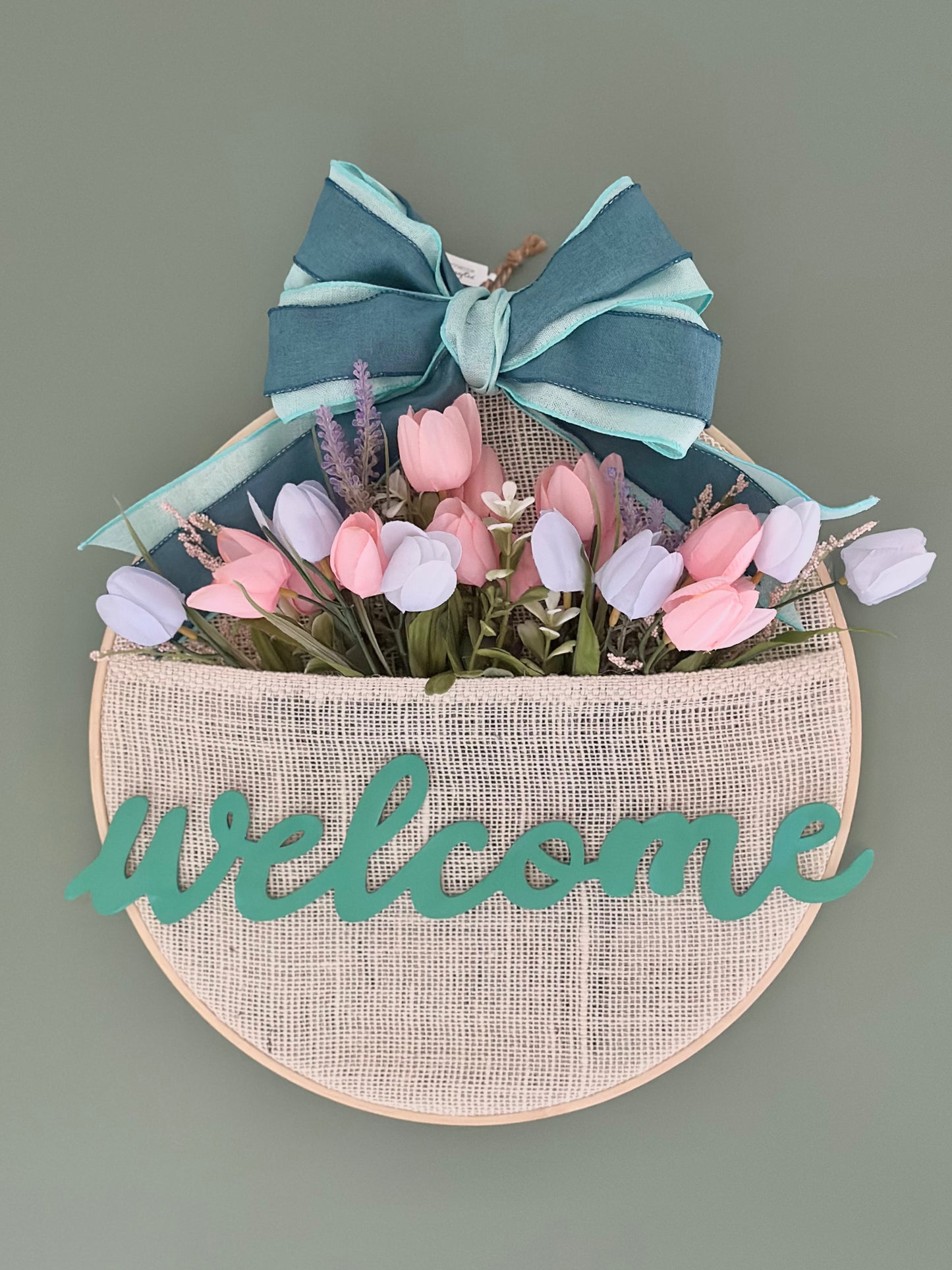 *Wreath | Wooden Hoop Pocket