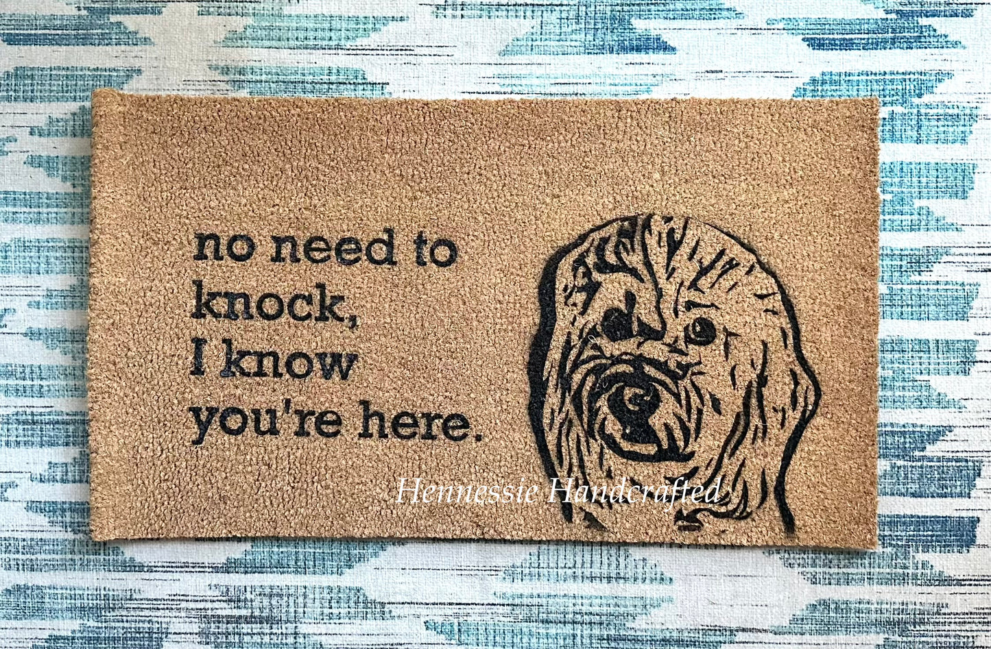 *Custom Pet Portrait Doormat – Hand-Designed & Personalized
