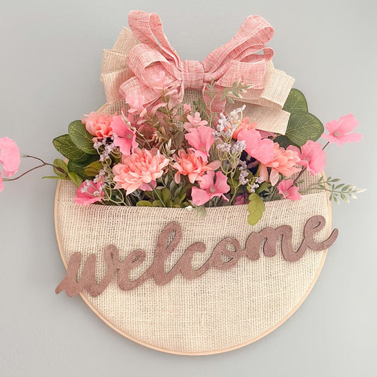 *Wreath | Wooden Hoop Pocket