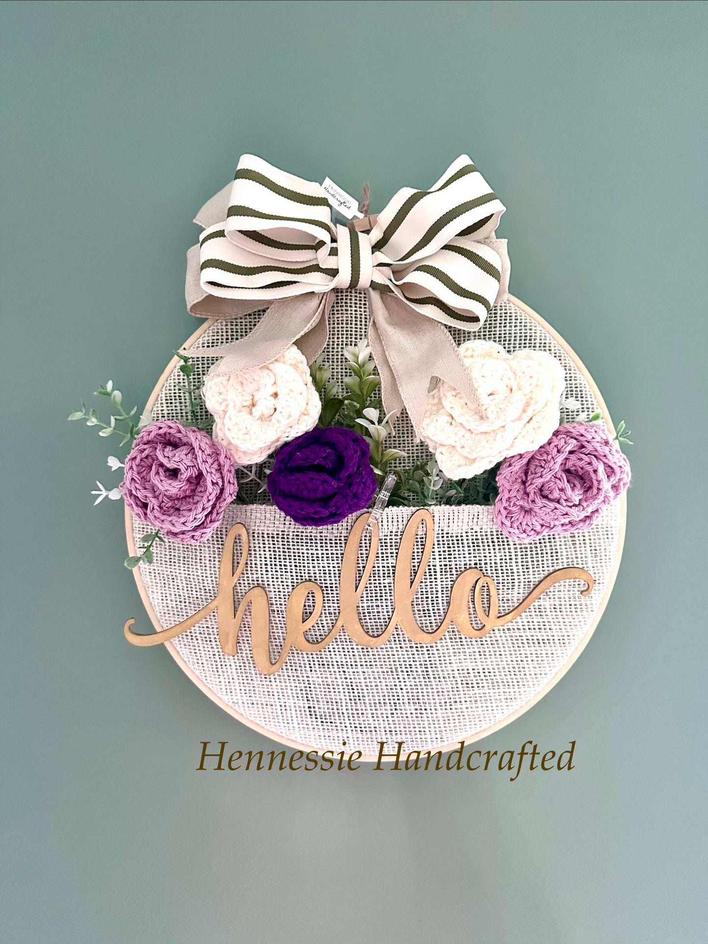 *Wreath | Wooden Hoop Pocket