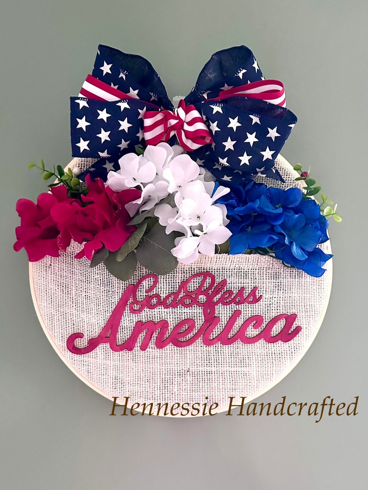 *Wreath | Wooden Hoop Pocket