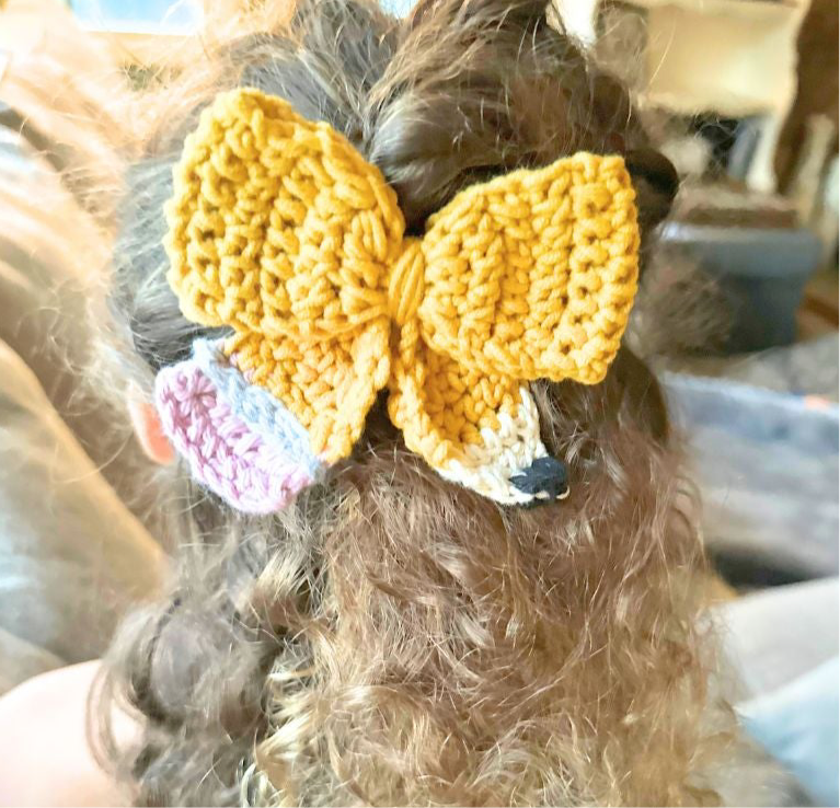 Crocheted Pencil Hairbows