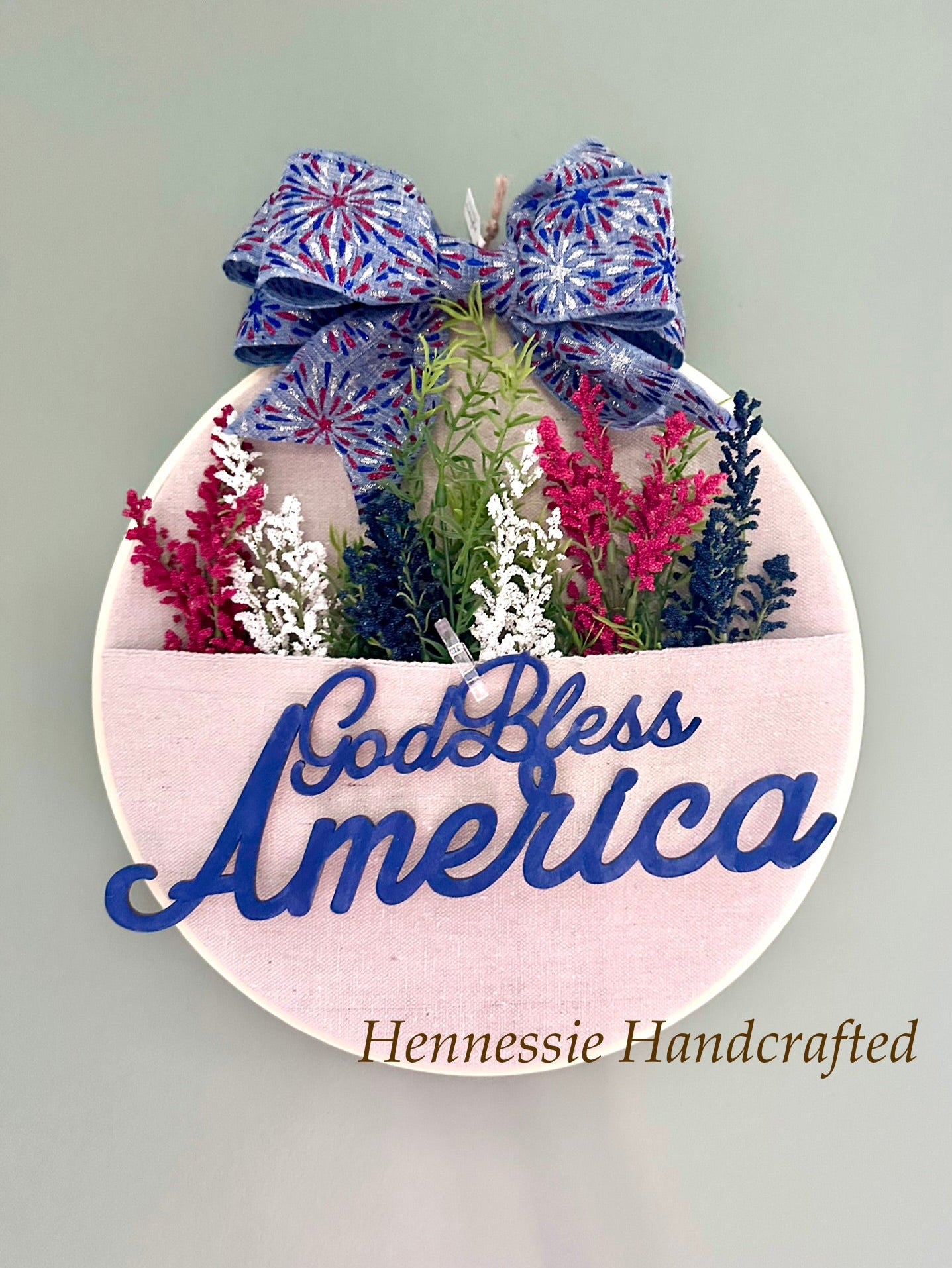 *Wreath | Wooden Hoop Pocket