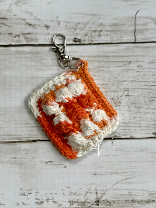 Crochet Bobble Fidget Keychain | Quiet Sensory Bag Clip