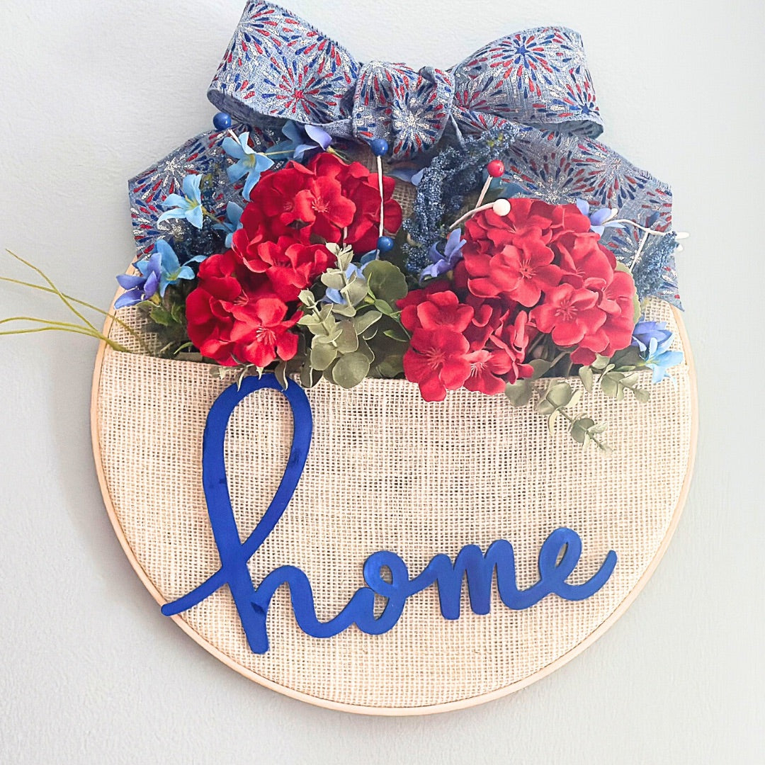 *Wreath | Wooden Hoop Pocket