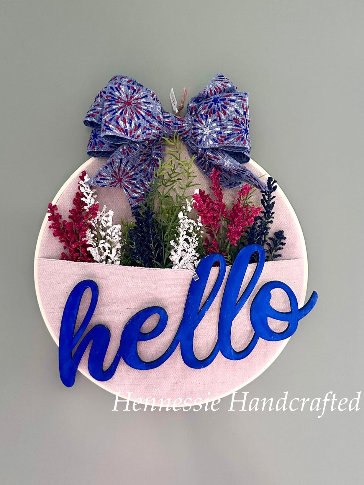 *Wreath | Wooden Hoop Pocket