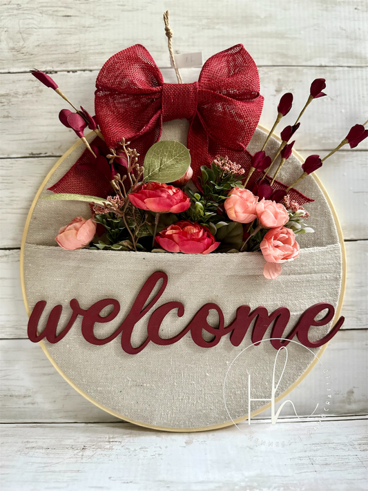 ***Wreath | Wooden Hoop Pocket