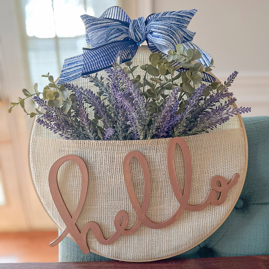 *Wreath | Wooden Hoop Pocket